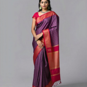 Annorah Black mist Handloom Tissue Saree