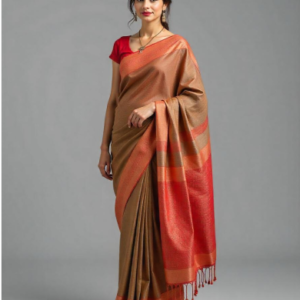Annorah Black mist Handloom Tissue Saree